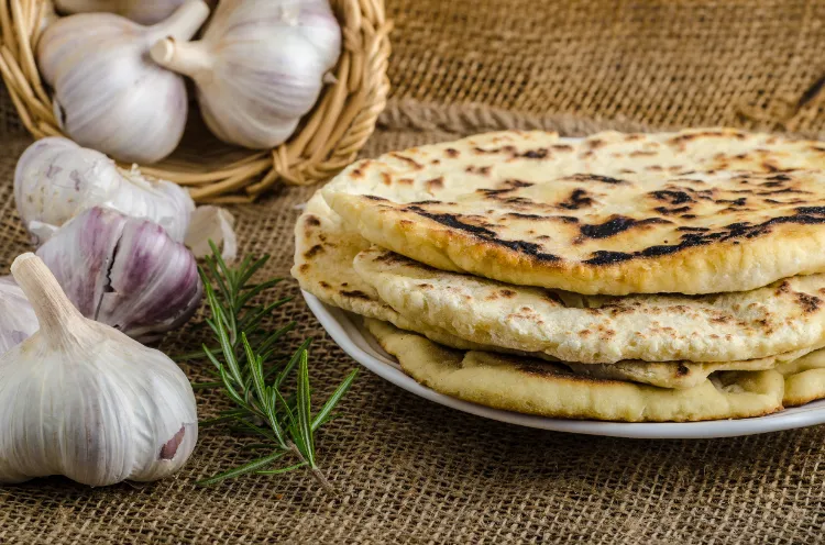 schnelles Naan Brot ohne Joghurt indisches Pitabrot selber machen