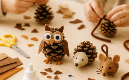 tierchen basteln mit kindern im herbst