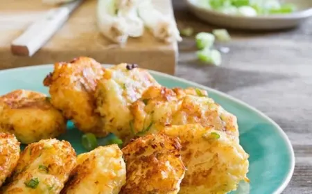 Blumenkohl Frikdellen mit Käse und Haferflocken Low carb