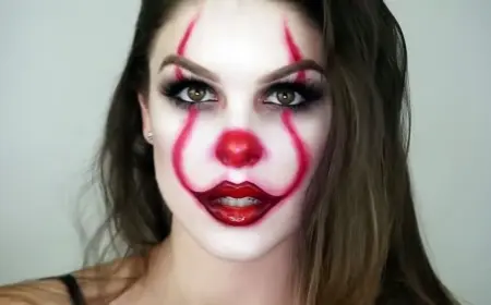 Halloween Make-up Ideen 2022 - Pennywise der Clown