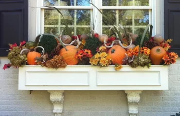 Herbstdeko für die Fensterbank von außen selber machen mit diesen farbenfrohen und bezaubernden Ideen