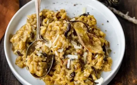 Italienisches Steinpilz Risotto zubereiten Rezept