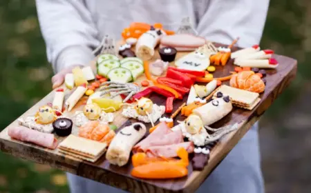 Käseplatte anrichten Tipps was ist ein Halloween Charcuterie Board