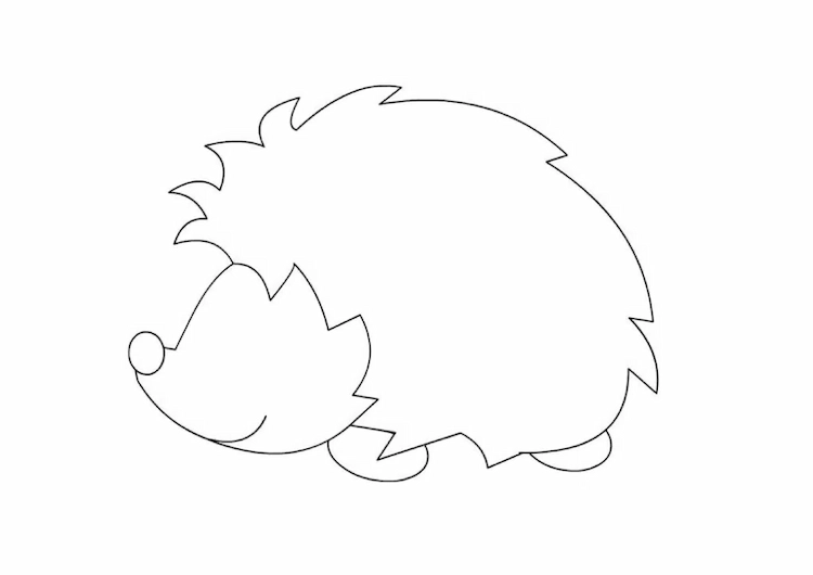 Download the Fall Leaf Hedgehog template and print it out on white cardstock
