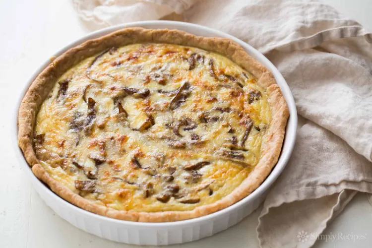 Lauch Zwiebel Quiche Rezept Zwiebelkuchen Mürbeteig