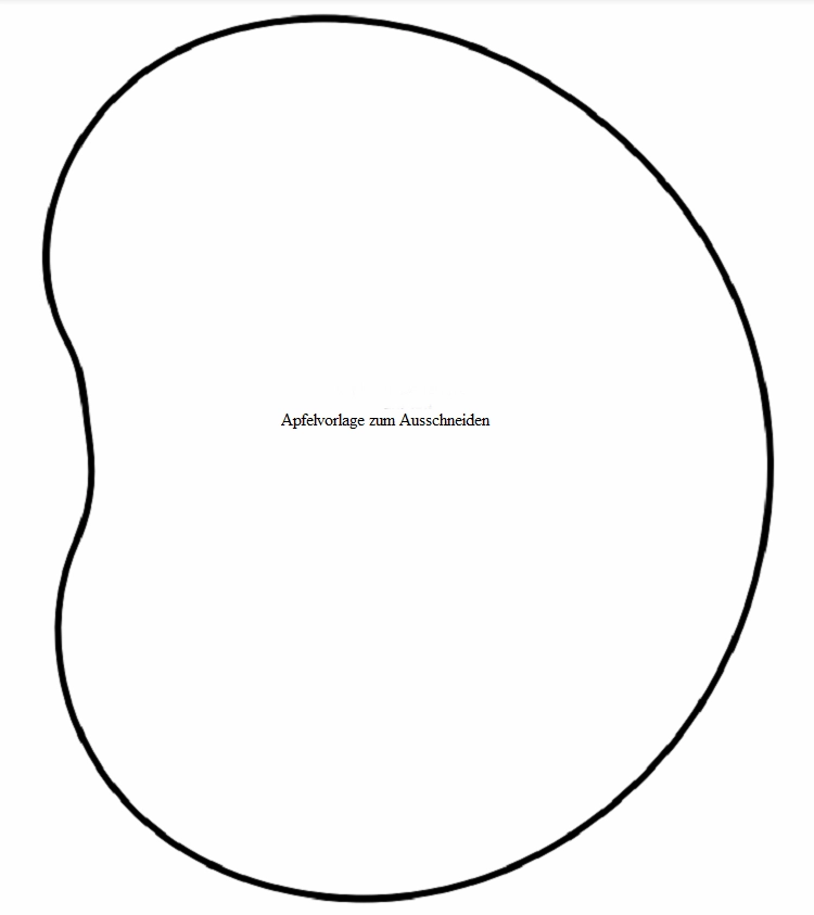 Place the apple template on the dry paper plate, trace it
