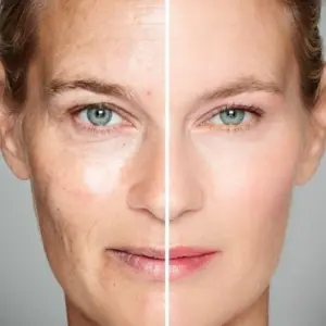 Make-up-Tricks, um jünger auszusehen - Wimpern schwingen - Bild vorher, nachher