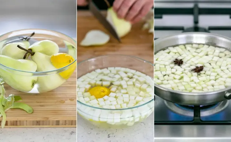 Obst in Zitronenwasser legen, um Braunfärbung zu vermeiden