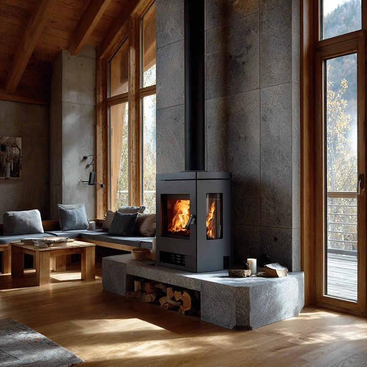 Moderne Wohnungen profitieren von Steinfliesen als Rückwand