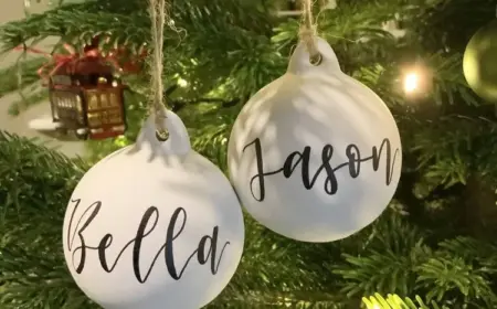 Anleitung für personalisierte Weihnachtskugeln mit handgeschriebenen Buchstaben