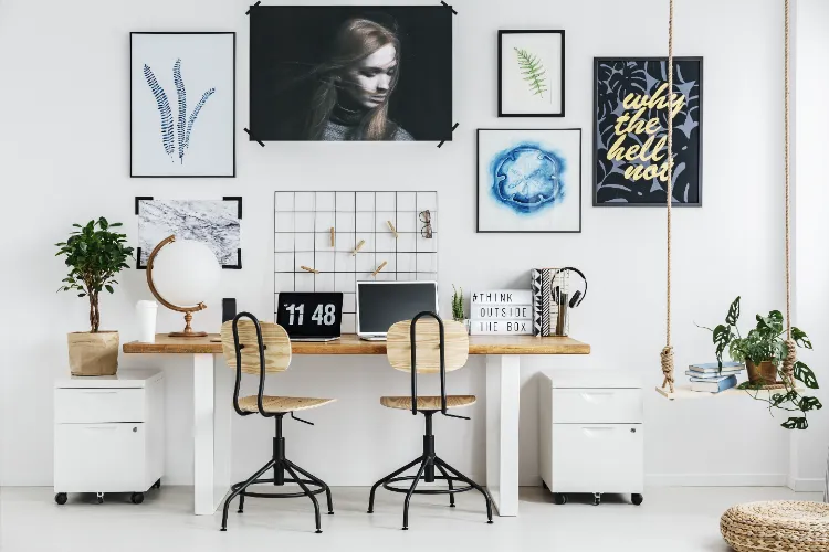Arbeitszimmer Wanddeko Ideen Home Office dekorieren Tipps