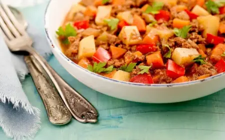 Bauerntopf selber machen mit Hackfleisch, Kartoffeln und Paprika