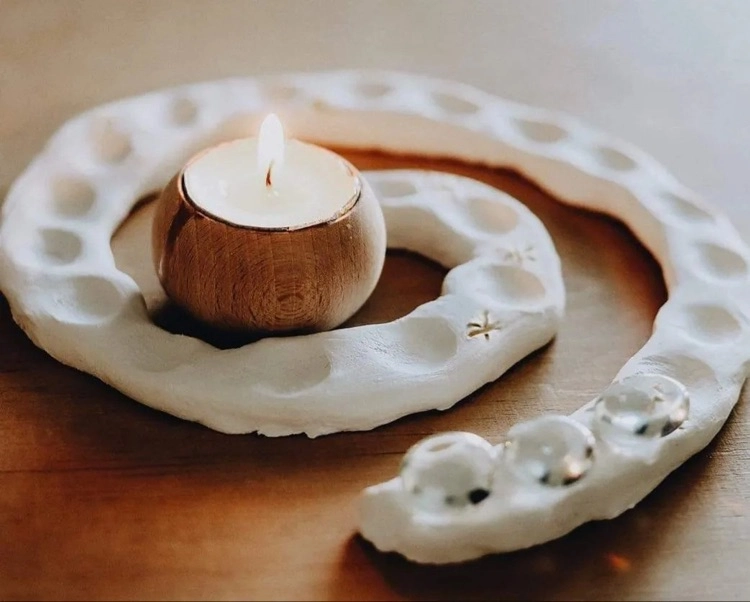 Einfache DIY Idee für Spirale zur Adventszeit aus Salzteig