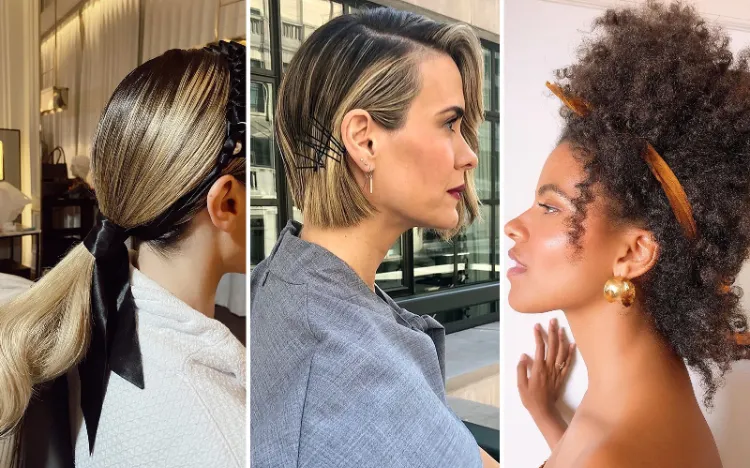 Frisuren für fettige Haare ab 50 Haaraccessoires Trends 2022