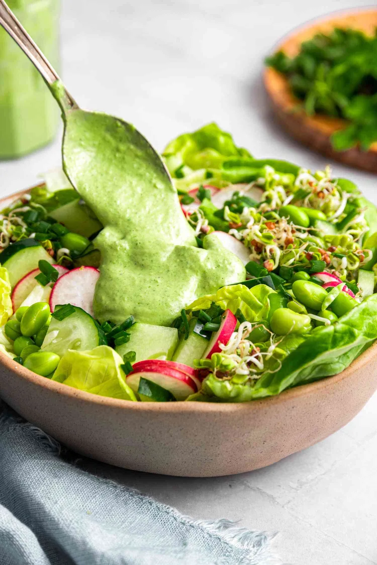 Green Goddes Salat Rezept Orginal sättigende Salate zum Abnehmen