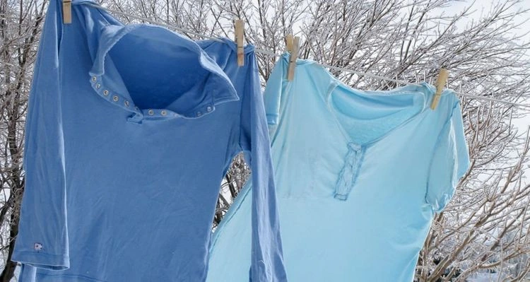Ist es möglich die Wäsche im Winter draußen zu trocknen