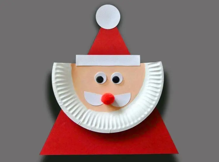 Lustiger Weihnachtsmann zum Nachbasteln mit Papier und Pappe