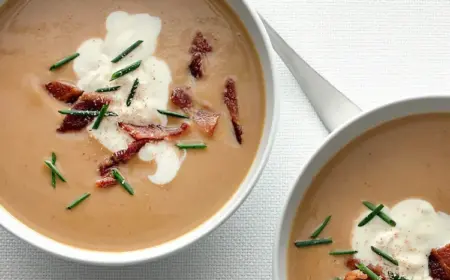 Maronensuppe mit Speck und Schnittlauch selber machen