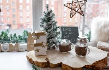 Skandinavische Deko Weihnachten weihnachtliche Tischdeko minimalistisch
