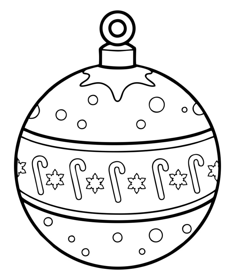 Weihnachtsbaumkugel mit Zuckerstangen und Sternen