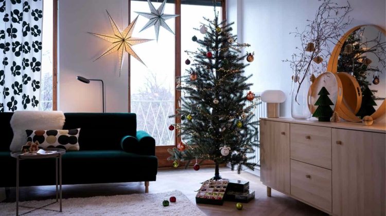 Weihnachtsdeko fürs Wohnzimmer von Ikea - Skandinavische Atmosphäre im Raum kreieren