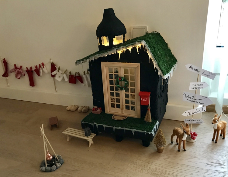 Wichtelhaus basteln aus einem Schuhkarton - Einfache Anleitung