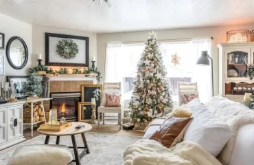 Wohnraum weihnachtlich dekorieren - moderne Farben