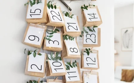 adventskalender aus papierbeuteln