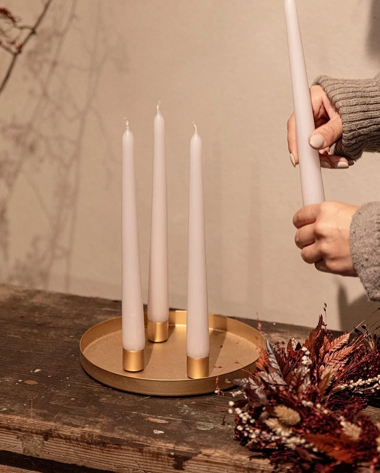 adventskranz auf tablett selber machen