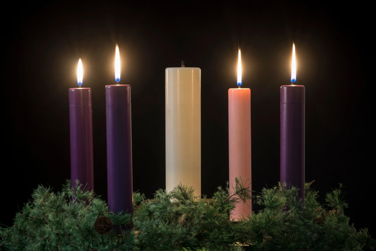 adventskranz mit stabkerzen selber basteln