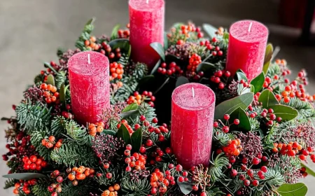 adventskranz rot und modern gestalten
