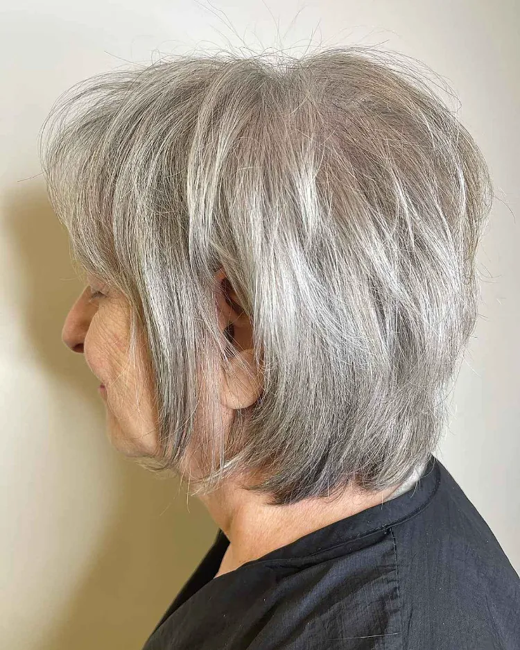 freche Frisuren für graue Haare Bilder Bixie Frisuren ab 50