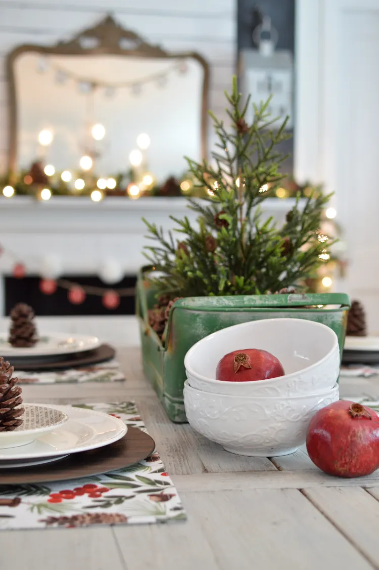 minimalistische Tischdeko Weihnachten skandinavische Weihnachtsdeko Ideen