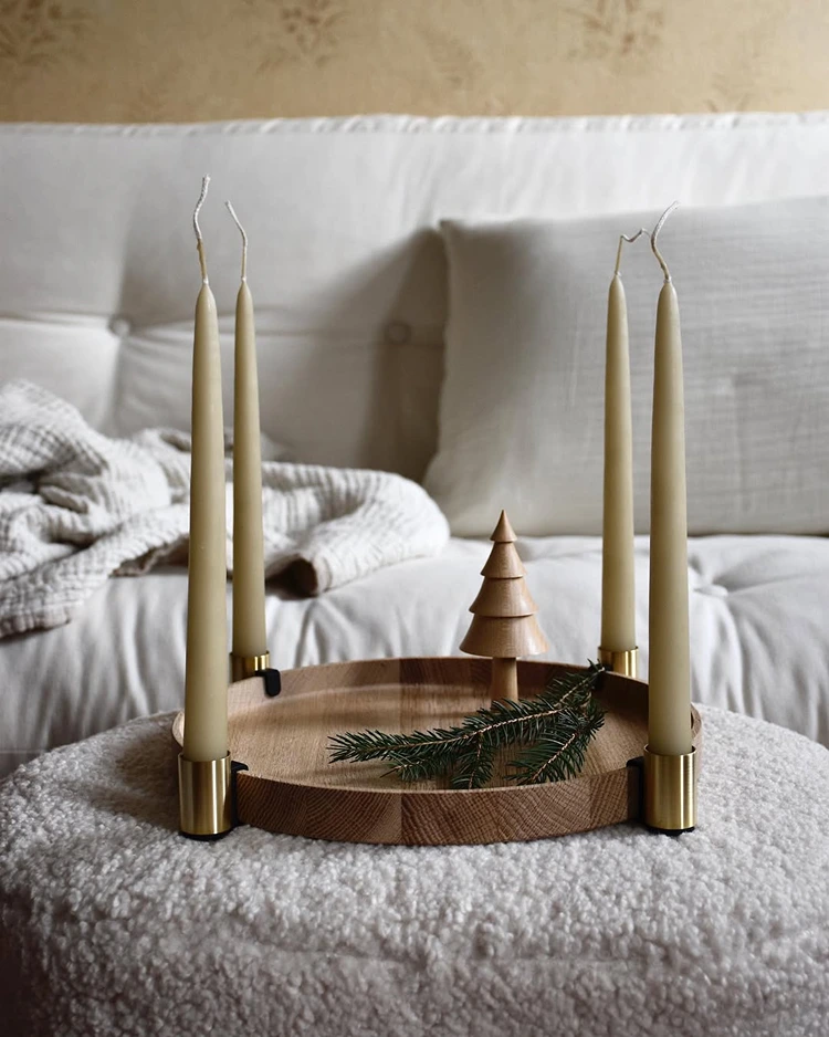 minimalistischer adventskranz puristisch modern