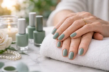 Salbeigrün ist eine gute Nagellackfarbe ab 60