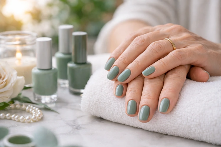 Salbeigrün ist eine gute Nagellackfarbe ab 60