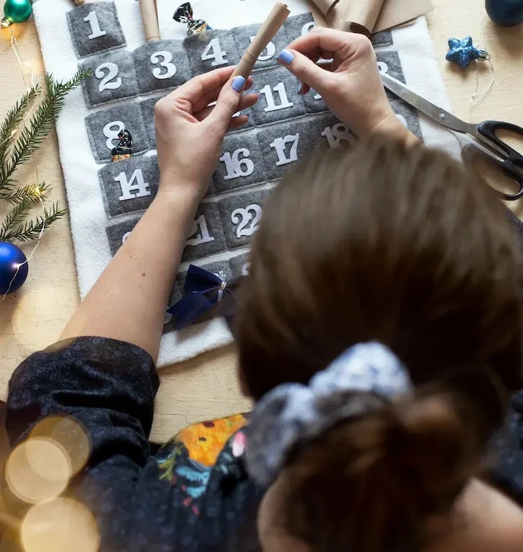 taschen aus stoff basteln und einen diy adventkalender vor weihnachten selber erstellen