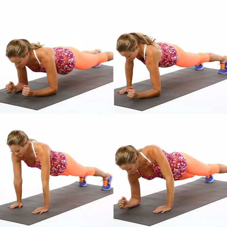 warum sollten Frauen Schulter trainieren Plank Varianten abnehmen