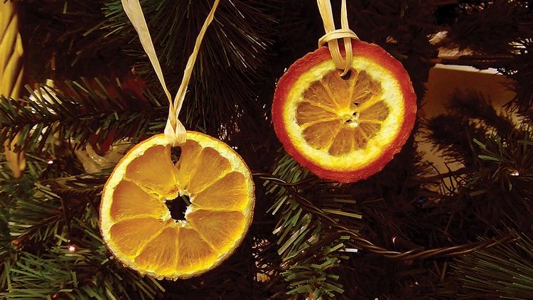 Coole Ideen - essbare Weihnachtsdeko mit getrockneten Orangenscheiben