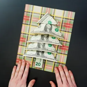 DIY Weihnachtsbaum aus Geldscheinen