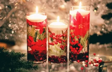 DIY schwimmende Kerzen im Glas Last Minute Deko Weihnachten