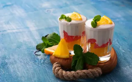 Dessert mit frischen Orangen Rezept Orangen-Joghurt-Creme