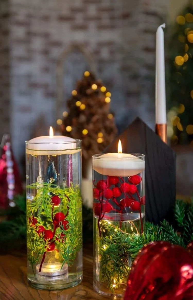Floating Candles Deko-Trend zu Weihnachten
