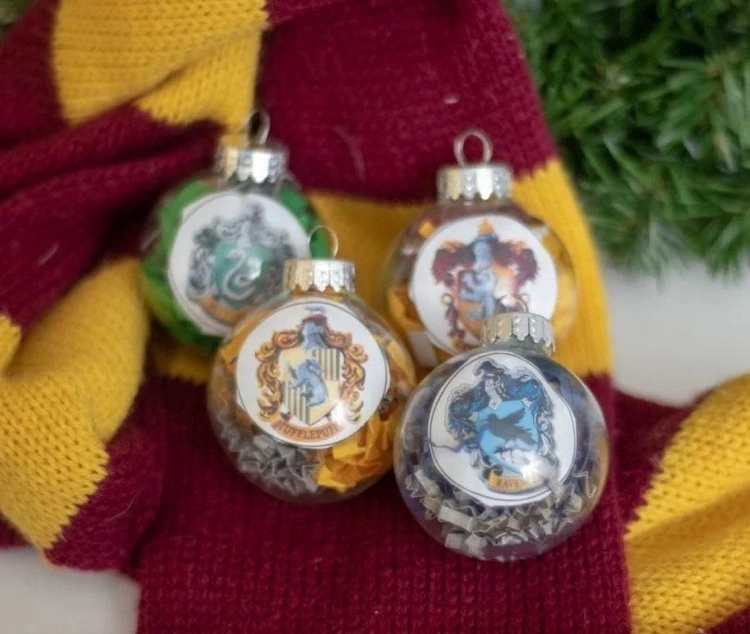 Harry Potter Weihnachtskugeln für den Christbaum Häuser