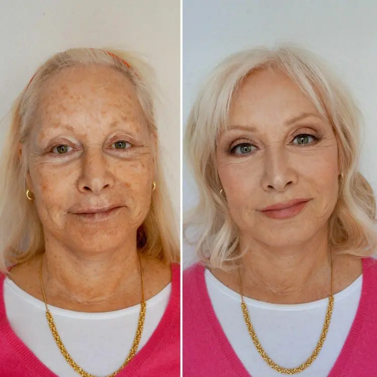 Jünger schminken vorher-nachher - Frischer Look mit dem richtigen Augen-Make-up