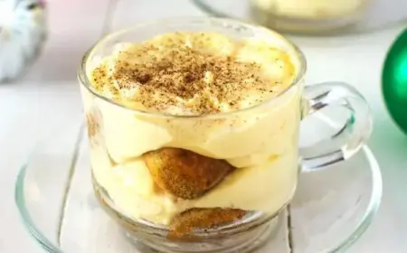 Rezept für Eierlikör-Tiramisu im Glas für Weihnachten und Silvester