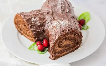 Rezept für Buche de Noel mit Schokocreme zubereiten