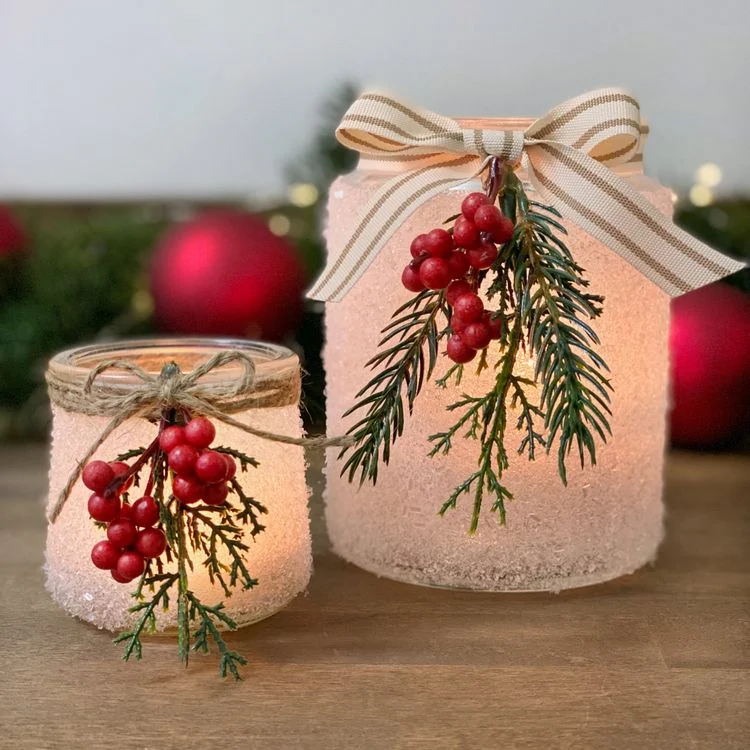 Selbst gemachte Weihnachtsgeschenke 2022 - Pfefferminzöl-Kerzen selber herstellen