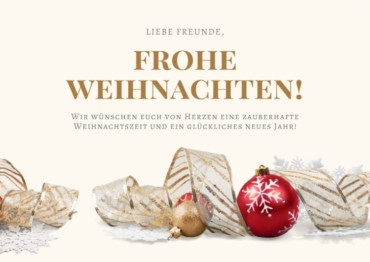 Weihnachtskarte für Freunde zum kostenlosen Verschicken