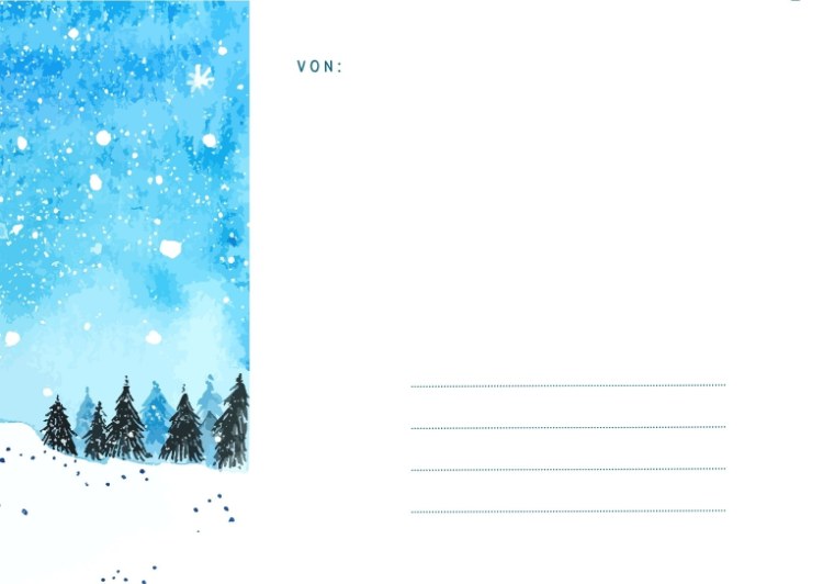 Weihnachtskarten kostenlos zum herunterladen und ausdrucken aus